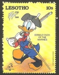 Stamps Africa - Lesotho -  831 - El Pato Donald de marino