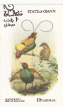 Stamps Oman -  Aves del Paraíso