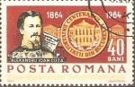 Stamps Romania -  CENTENARIO  DE  LA  UNIVERSIDAD  DE  BUCAREST.  ALEXANDRU  IOAN  CUZZA,  MEDALLA  Y  UNIVERSIDAD.