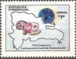 Stamps : America : Dominican_Republic :  CONGRESO  LATINOAMERICANO  DE  DIÀBETES