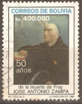 Stamps Bolivia -  50  ANIVERSARIO  DE  LA  MUERTE  DE  FRAY  JOSÈ  ANTONIO  ZAMPA