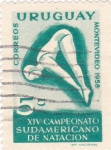 Stamps : America : Uruguay :  XIV Campeonato Sudamericano de Natación
