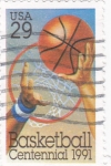 Stamps United States -  Centenial -1991 Basketball