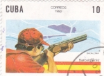 Sellos de America - Cuba -  Barcelona-92 Tiro olímpico-Badalona