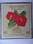 Stamps Colombia -  Orquidea Colombiana- Anthurium andreanum