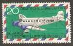 Stamps Germany -  1 - 50 anivº del correo aéreo, avión Junker 52