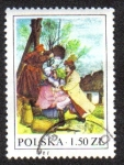 Stamps Poland -  Mojar las mujeres el lunes de Pascua