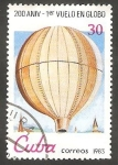 Stamps : America : Cuba :  200 anivº del primer vuelo en globo