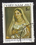 Stamps Vietnam -  Mujer con velo