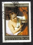 Stamps Mongolia -  Hendrickje in the bed