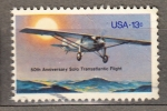 Stamps : America : United_States :  Vuelo Transatlantico (258)