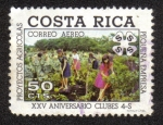 Stamps Costa Rica -  XXV Aniversario Clubes 4-S