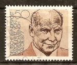 Stamps Germany -  Cent. de Friedrich von Bodelschwinghstraße el Pastor(1877-1946) Teólogo protestante.
