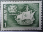 Stamps Argentina -  Unión Postal de las Américas y España-VIII Congreso