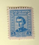 Stamps Uruguay -  Scott 494. Gen. José Artigas.