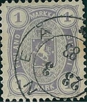 Stamps Europe - Finland -  Escudo. Valor en pennia-penni