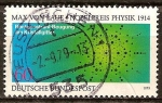 Stamps Germany -  Max von Laue, Premio Nobel de Física 1914, difracción de rayos X en la red cristalina.