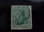 Stamps Germany -  Deutsches Reich Germania 1916 5 Pfennig Verde	