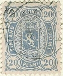 Stamps Finland -  Escudo. Valor en pennia-penni