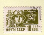 Stamps : Europe : Russia :  Scott 3262. Soldado y estrella.