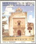 Stamps : America : Mexico :  ARQUITECTURA  RELIGIOSA  SIGLO  XVI.  CONVENTO  DE  ACOLMAN,  MÈXICO.