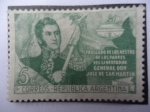 Stamps Argentina -  Traslado de los Restos de los Padres del Libertador General  Don José de San Martín