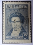 Sellos de America - Argentina -  Centenario-(1841-1941-de la Muerte de Marco M. de Avellaneda 1813-1841