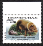 Sellos del Mundo : America : Honduras : Fauna Silvestre en Peligro de Extinción 
