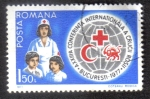 Stamps Romania -  Enfermera de la Cruz Roja con los niños, globo y placas