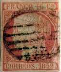 Stamps Europe - Spain -  Scott#12 6 cuartos 1852