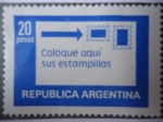 Sellos del Mundo : America : Argentina : Coloque Aquí  sus Estampilla