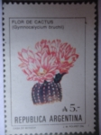 Stamps Argentina -  Flor de Cactus - Gymnocalycium bruchij