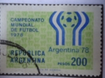 Sellos de America - Argentina -  Campeonato Mundial de Futbol 1978