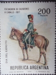 Stamps : America : Argentina :  Escuadrón de Cazadores a Caballo-1817 - Día del Ejercito