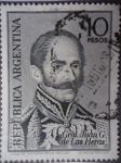Stamps Argentina -  Gen. Juan Gualberto Gregorio de las Heras 1780-1866