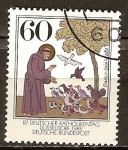 Stamps Germany -  87 º Congreso Católico alemán en Dusseldorf 1982 - Franz von Assisi en 1182.