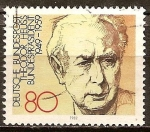 Stamps Germany -  Theodor Heuss (1884-1963), Presidente de la RFA desde 1949-1959.