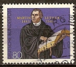 Stamps Germany -  500 aniversario de Martin Luther