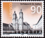 Stamps : Europe : Switzerland :  SUIZA - Abadía de Saint Gall