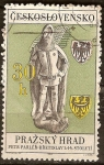Stamps Czechoslovakia -  Náhrobek Břetislava I., kol.1370.