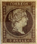 Stamps Spain -  2 reales 1856