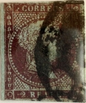 Stamps : Europe : Spain :  2 reales 1855