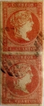 Stamps Spain -  4 cuartos 1856-59 doble