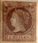 Sellos del Mundo : Europe : Spain : 2 reales 1860