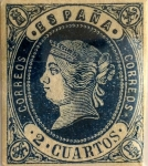 Stamps Spain -  2 cuartos 1862