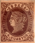 Sellos del Mundo : Europa : Espaa : 4 cuartos 1862