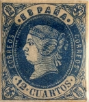 Sellos del Mundo : Europa : Espa�a : 12 cuartos 1862