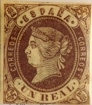 Stamps Europe - Spain -  1 real 1862