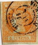 Stamps Spain -  4 cuartos 1860
