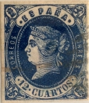 Stamps : Europe : Spain :  12 cuartos 1862